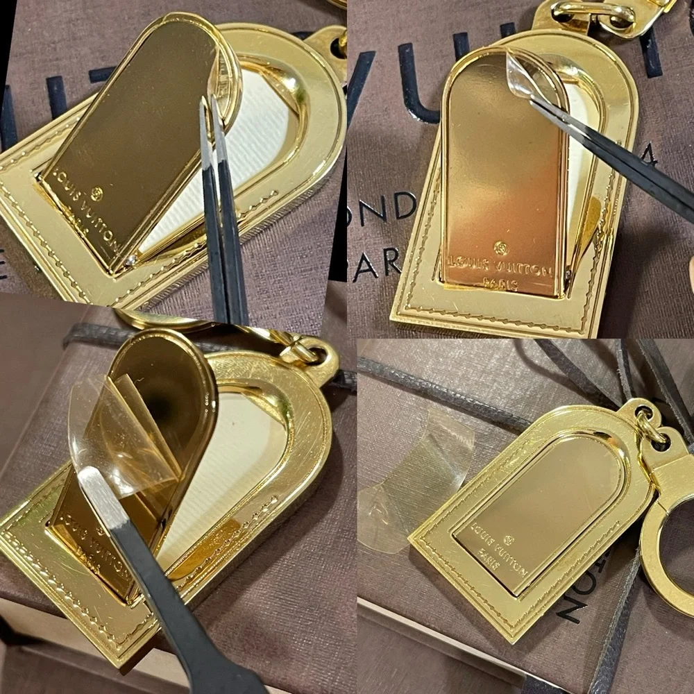 Louis Vuitton Porte-Cles Gold Luggage Tag or Bag Charm